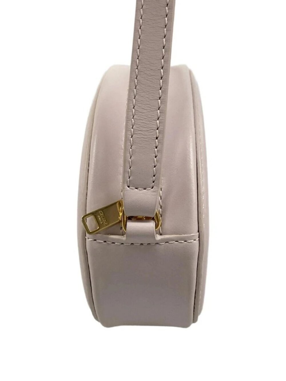 CELINE Crossbody Oval Purse Cuir Triomphe Light Pink Smooth Calfskin - Picture 4 of 15
